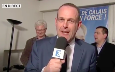 Steeve Briois, maire FN d'Hénin-Beaumont sur les résultats de son parti en Pas-de-Calais (Crédit : capture d'écran YouTube)