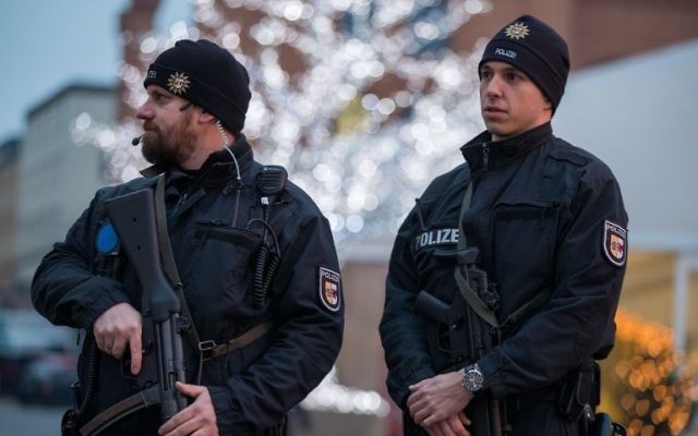 Police allemande. Illustration. (Crédit : Jens Büttner/dpa/AFP)