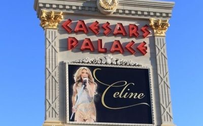 Publicité pour le spectacle de Céline Dion au Caesars Palace de Las Vegas, en juillet 2012. (Crédit : Getty Images/iStock/ffooter)