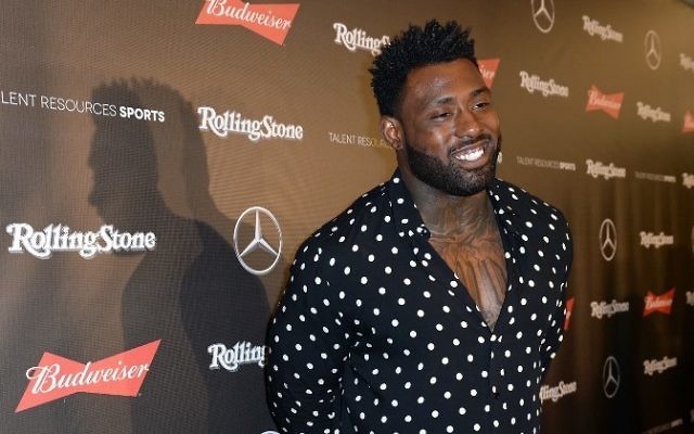 Delanie Walker, joueur de football américain, à Houston, Texas, le 4 février 2017. (Crédit : Gustavo Caballero/Getty Images pour Rolling Stone/AFP)