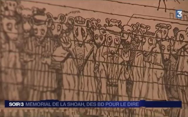 Le Mémorial de la Shoah expose des planches de BD évoquant la Shoah, ici Mauss (Crédit: capture d'écran/Francetvinfo)