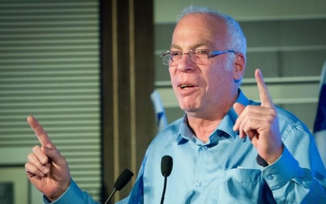 Le ministre de l'Agriculture, Uri Ariel, pendant la 14e conférence annuelle de Jérusalem du groupe 'Besheva', le 12 février 2017. (Crédit : Yonatan Sindel/Flash90)