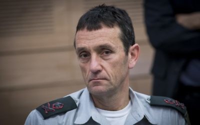 Le général de division Herzl Halevi, chef des Renseignements militaires, devant la commission des Affaires étrangères et de la Défense de la Knesset, le 1er mars 2017. (Crédit : Yonatan Sindel/Flash90)