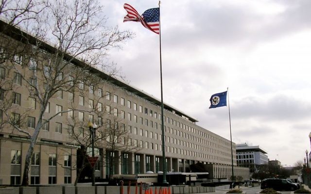 L'une des façades des locaux du département d'État à Washington. (Crédit : Domaine public) L'une des façades des locaux du département d'État à Washington. (Crédit : Domaine public)