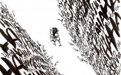 Dessin de Luz illustrant le livre d'Albert Cohen 'Ô vous , frères humains' et l'exposition qui lui est consacré au Majh (Crédit: capture d'écran Majh/Luz)