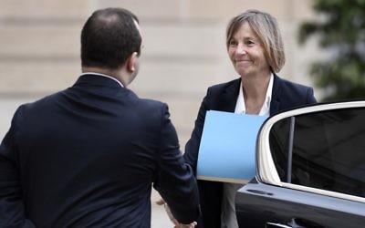 Marielle de Sarnez, ministre française des Affaires européennes, à l'Elysée, le 24 mai 2017. (Crédit : Stéphane de Sakutin/AFP) Marielle de Sarnez, ministre française des Affaires européennes, à l'Elysée, le 24 mai 2017. (Crédit : Stéphane de Sakutin/AFP)