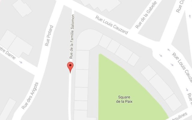 La rue de la famille Salomon à Mantes-la-Jolie, a été rebaptisée rue de la famille Shimiansky (Crédit: capture d'écran Google Maps) La rue de la famille Salomon à Mantes-la-Jolie, a été rebaptisée rue de la famille Shimiansky (Crédit: capture d'écran Google Maps)