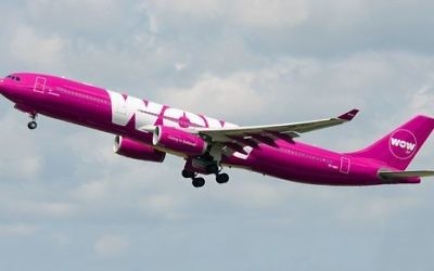 Illustration: un avion de ligne de la compagnie WOW air.  (Crédit : WOW air)