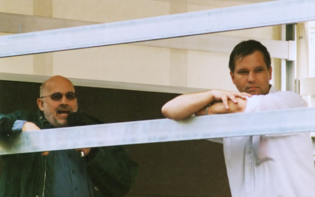 Horst Mahler, à gauche, avec Christian Worch, à Leipzig, le 1er septembre 2001. (Crédit: Wikimedia Commons/Herder)