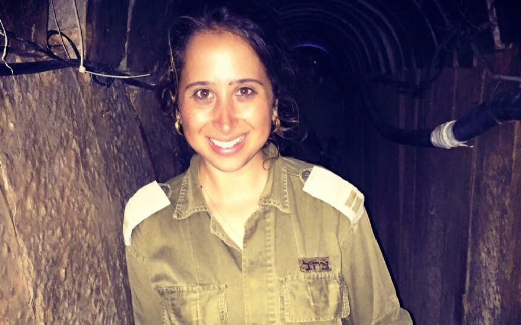 Libby Weiss dans un tunnel du Hamas (Crédit : autorisation Weiss via JTA)