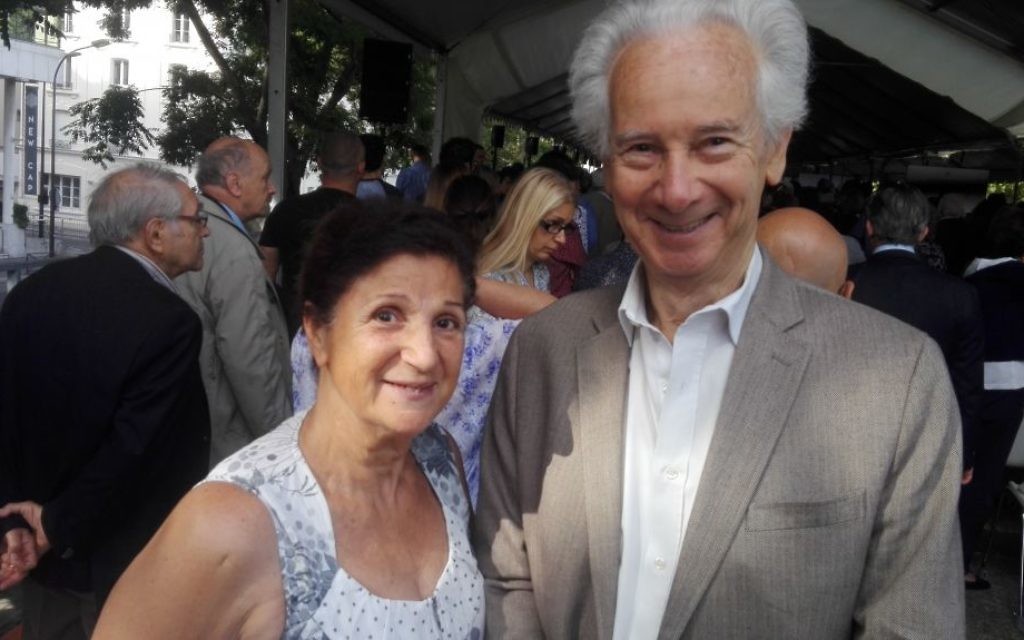 Daniel et Daisy Szerniewicz à la cérémonie de souvenir de la rafle du Vel' d'Hiv', le 16 juillet 2017 (Crédit: Pierre-Simon Assouline)