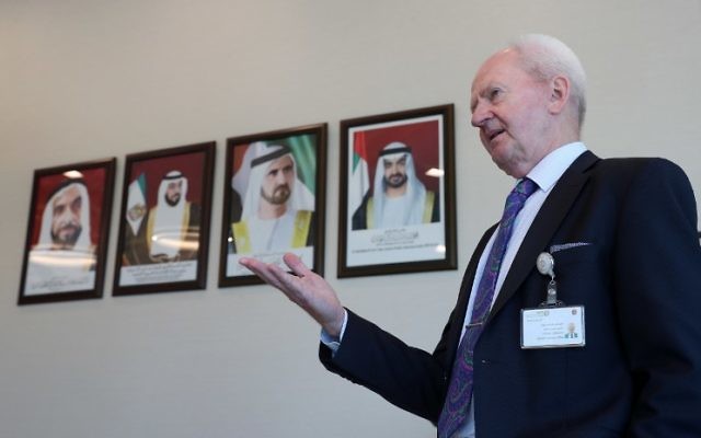 Christer Viktorsson, le directeur suédo-finnois de l'Autorité fédérale pour la régulation nucléaire (FANR) des Emirats arabes unis, à Abou Dhabi, le 10 août 2017. (Crédit : Karim Sahib/AFP) Christer Viktorsson, le directeur suédo-finnois de l'Autorité fédérale pour la régulation nucléaire (FANR) des Emirats arabes unis, à Abou Dhabi, le 10 août 2017. (Crédit : Karim Sahib/AFP)