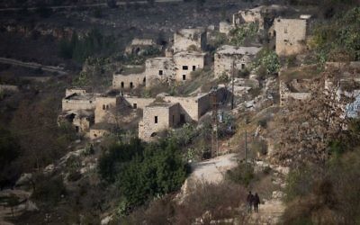 Vue de Lifta, à la périphérie de Jérusalem, le 17 décembre 2016 (Crédit : Hadas Parush / Flash90) Vue de Lifta, à la périphérie de Jérusalem, le 17 décembre 2016 (Crédit : Hadas Parush / Flash90)