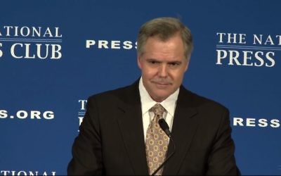 Capture d'écran d'une vidéo du président de MGM Resorts International, s'adressant au club national de la presse le 2 décembre 2016  Crédit : YouTube/Club national de la presse Live)