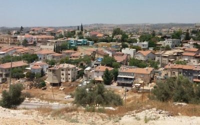 L'implantation d'Eli, dans le centre de la Cisjordanie. (Crédit : Dror Etkes)
