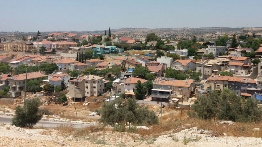 L'implantation d'Eli, dans le centre de la Cisjordanie. (Crédit : Dror Etkes)