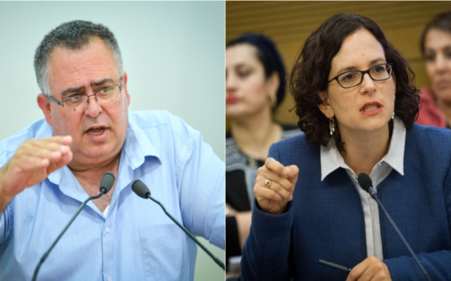Les députés David Bitan (Likud) etRachel Azaria (Koulanou) (Crédits : Flash90 et Miriam Alster / Flash90) Les députés David Bitan (Likud) etRachel Azaria (Koulanou) (Crédits : Flash90 et Miriam Alster / Flash90)