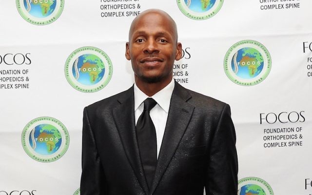 Ray Allen, joueur retraité de la NBA, pendant un gala à New York, le 29 septembre 2014. (Crédit : Rommel Demano/Getty Images via JTA)