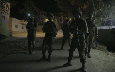 Opération militaire israélienne dans le village de Yatta, en Cisjordanie, près de Hébron, le 3 août 2017. Illustration. (Crédit : unité des porte-paroles de l'armée israélienne)