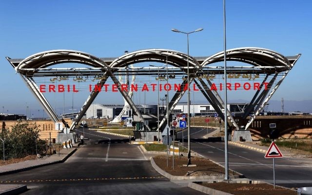 L'aéroport international d'Erbil, la capitale de la région kurde irakienne autonome , le 23 novembre 2015. Illustration. (Crédit : Safin Hamed/AFP)