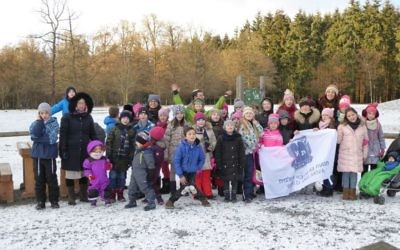 Un camp d'hiver de Bnei Akiva en Allemagne. Photographie non datée. (Crédit : Bnei Akiva Deutschland)