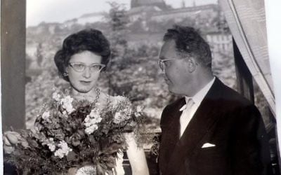 Zuzana Růžičková et son époux Viktor Kalabis après un concert. (Crédit : Iria-castro/CC BY-SA 4.0/WikiCommons)