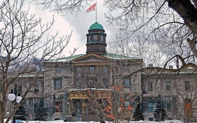 L'immeuble des arts de l'université McGill à Montréal, Canada (Crédit : Wikimedia Commons via JTA) L'immeuble des arts de l'université McGill à Montréal, Canada (Crédit : Wikimedia Commons via JTA)