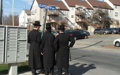 Le village Satmar de Kiryas Joel (Crédit : JTA / Uriel Heilman)
