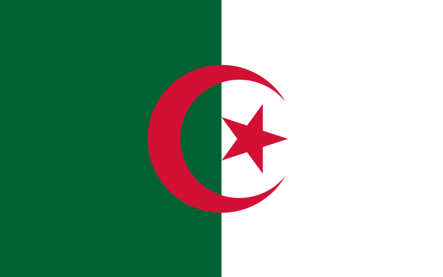 Drapeau d'Algérie. (Crédit : domaine public) Drapeau d'Algérie. (Crédit : domaine public)