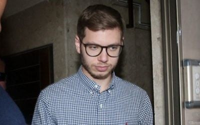 Yair Netanyahu, fils du Premier ministre Benjamin Netanyahu, vu à Tel Aviv le 26 novembre 2017 (FLASH90)