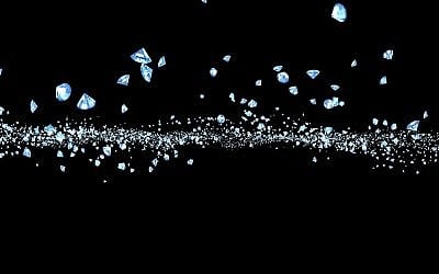 Particules de diamant sur un fond noir (Crédit : iStock) Particules de diamant sur un fond noir (Crédit : iStock)