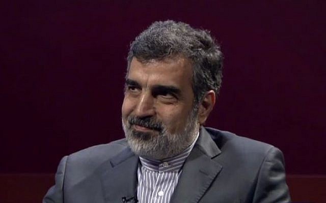 Le porte-parole de l'Agence iranienne de l'énergie atomique (AEOI) Behrouz Kamalvandi (Crédit : PressTV News Videos) Le porte-parole de l'Agence iranienne de l'énergie atomique (AEOI) Behrouz Kamalvandi (Crédit : PressTV News Videos)