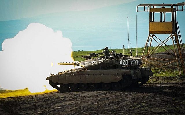 La 188e Brigade blindée de Tsahal participe à un vaste exercice dans le nord d'Israël destiné à simuler une guerre au Liban, février 2018 (Forces de défense israéliennes)
