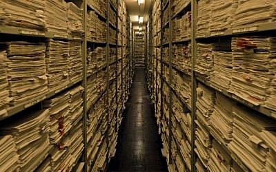 A l'intérieur de l'ITS à Bad Arolsen, en Allemagne (Crédit : Richard Ehrlich/USHMM)
