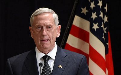 Le secrétaire américain à la Défense, Jim Mattis (Crédit : AFP/Toru YAMANAKA)