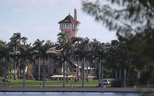 Une vue de la propriété de Mar-a-Lago au mois de février 2017 (Crédit : Joe Raedle/Getty Images via JTA)