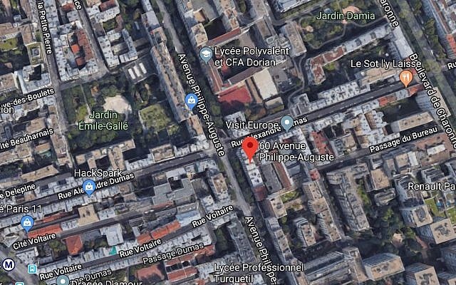 Mireille Knoll est décédée à son domicile 60, avenue Philippe Auguste à Paris (Crédit: capture d'écran Google Map)