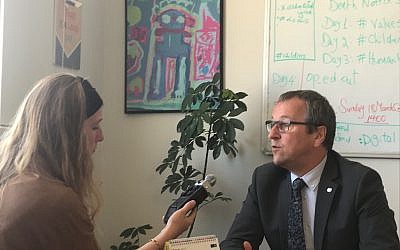 Geert Cappelaere, directeur régional du Fonds des Nations unies pour l'enfance pour le Moyen-Orient et l'Afrique du Nord. (Capture d'écran Twitter)