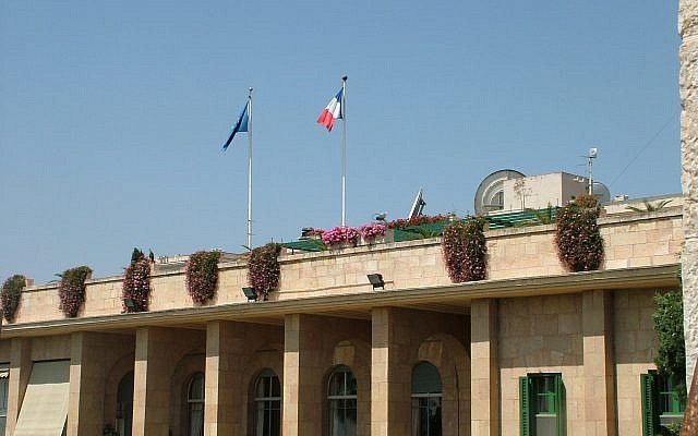 Le consulat de France à Jérusalem. (Crédit : CC BY-SA Neta, Wikimedia Commons)