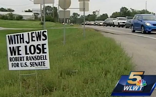 Capture d'écran d'une histoire télévisée sur une campagne sur Cincinnati WLWT5 (Crédit : Capture d'écran) Capture d'écran d'une histoire télévisée sur une campagne sur Cincinnati WLWT5 (Crédit : Capture d'écran)