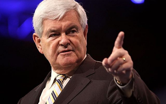 Newt Gingrich (Crédit : Gage Skidmore/Creative Commons Attribution-Share Alike 3.0) Newt Gingrich (Crédit : Gage Skidmore/Creative Commons Attribution-Share Alike 3.0)