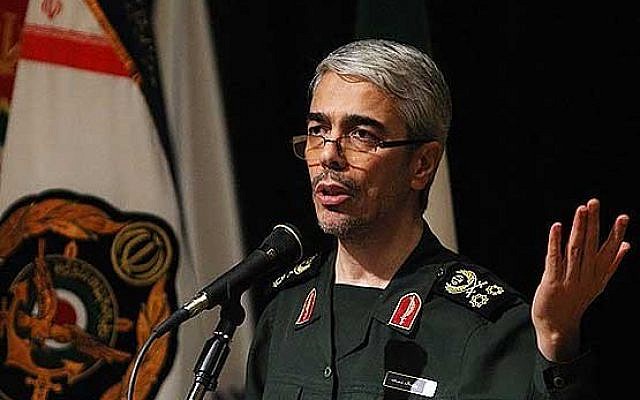 Le major-général Mohammed Hussein Afchardi connu sous le nom de Mohammed Hussein Bagheri est le commandant en chef du Corps des Gardiens de la révolution islamique qui occupe actuellement la position militaire la plus haute disponible en Iran, le chef d'état-major des Forces armées iraniennes. (Capture d'écran Twitter)