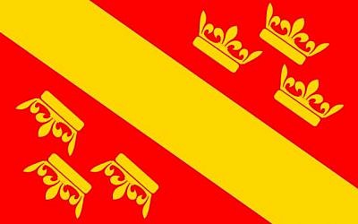 Drapeau de l'Alsace (Crédit: MithrandirMage/Wikimedia Commons)