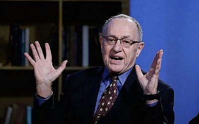Alan Dershowitz au NEP Studios à New York, le 3 février 2016. (John Lamparski / Getty Images pour Hulu, via JTA)