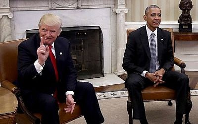 Le président élu Donald Trump avec son prédécesseur Barack Obama dans le bureau ovale de Washington DC le 10 novembre 2016 (Win McNamee/Getty Images/AFP). Le président élu Donald Trump avec son prédécesseur Barack Obama dans le bureau ovale de Washington DC le 10 novembre 2016 (Win McNamee/Getty Images/AFP).