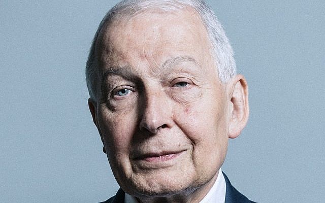 Le député britannique Frank Field. (Crédit : UK Parliament official portrait/Wikipedia/CC BY) Le député britannique Frank Field. (Crédit : UK Parliament official portrait/Wikipedia/CC BY)
