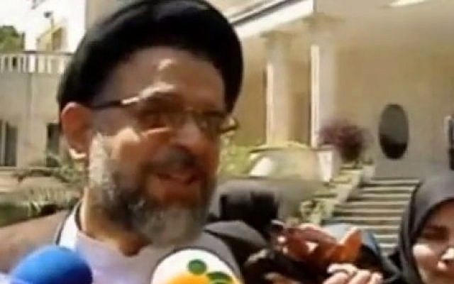 Le ministre iranien des renseignements, Mahmoud Alavi (crédit photo : capture d'écran YouTube) Le ministre iranien des renseignements, Mahmoud Alavi (crédit photo : capture d'écran YouTube)