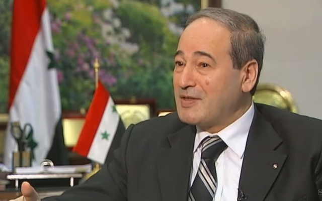 Le vice-ministre des Affaires étrangères syrien Fayçal Meqdad (Capture d'écran : YouTube) Le vice-ministre des Affaires étrangères syrien Fayçal Meqdad (Capture d'écran : YouTube)
