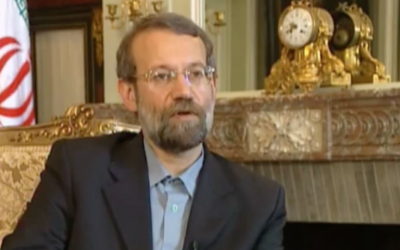 Le président du Parlement iranien Ali Larijani s'exprime lors d'une interview à Téhéran, en Iran, le 16 juin 2007. (Capture d'écran EuroNews/YouTube)