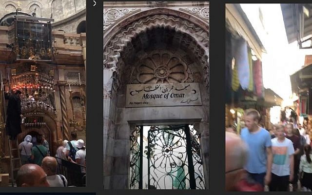 Images des vidéos Instagram du célèbre chef cuisinier Gordon Ramsay lors de sa visite dans la Vieille Ville de Jérusalem, le 20 septembre 2018. (Capture d'écran : Instagram) Images des vidéos Instagram du célèbre chef cuisinier Gordon Ramsay lors de sa visite dans la Vieille Ville de Jérusalem, le 20 septembre 2018. (Capture d'écran : Instagram)